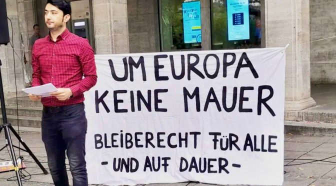Protest gegen die GEAS-Reform in Stuttgart